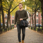 Sac bandoulière homme toile & cuir – modèle urbain - Vignette | Sacs pour tous