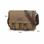 Sac bandoulière vintage en toile – style rétro et robuste - Vignette | Sacs pour tous