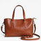Sac cabas en cuir marron pour femme avec bandoulière amovible