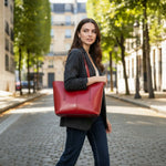 Sac cabas porté épaule – Cuir de vachette - Vignette | Sacs pour tous