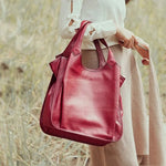 Sac cabas en cuir véritable pour femme – élégant et spacieux - Vignette | Sacs pour tous