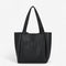 Sac cabas en cuir synthétique noir au design minimaliste