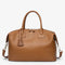 Sac cabas femme en cuir de vachette pleine fleur marron grand format