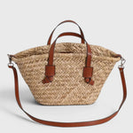 Sac à main paille tressée bohème – Élégant & naturel - Vignette | Sacs pour tous