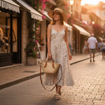 Sac à main paille tressée bohème – Élégant & naturel - Vignette | Sacs pour tous