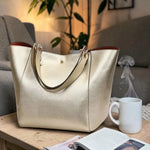 Sac cabas porté épaule femme – effet métallisé, spacieux et pratique - Vignette | Sacs pour tous