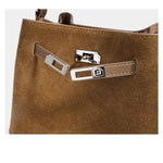 Sac à bandoulière en cuir suédé véritable pour femme - Vignette | Sacs pour tous