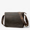 Sac en cuir vintage unisexe marron avec bandoulière réglable