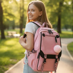 Sac à dos scolaire fille avec port USB – Collège & primaire - Vignette | Sacs pour tous