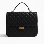 Sac matelassé noir femme – porté main ou sac à dos élégant - Vignette | Sacs pour tous