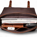 Sac porte-documents homme cuir véritable vintage A4 - Vignette | Sacs pour tous