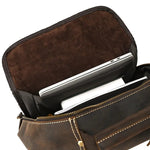 Sac à dos ordinateur cuir marron foncé – USB intégré - Vignette | Sacs pour tous