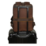 Sac à dos ordinateur cuir marron foncé – USB intégré - Vignette | Sacs pour tous