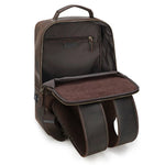 Sac à dos ordinateur cuir marron foncé – USB intégré - Vignette | Sacs pour tous