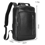 Sac à dos ordinateur cuir noir – élégant et fonctionnel - Vignette | Sacs pour tous