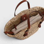 Sac à main paille tressée bohème – Élégant & naturel - Vignette | Sacs pour tous