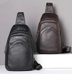 Sac de poitrine en cuir véritable pour homme – souple et compact - Vignette | Sacs pour tous