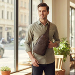 Sac de poitrine en cuir véritable pour homme – souple et compact - Vignette | Sacs pour tous