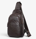 Sac de poitrine en cuir véritable pour homme – souple et compact - Vignette | Sacs pour tous
