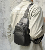 Sac de poitrine en cuir véritable pour homme – souple et compact - Vignette | Sacs pour tous