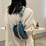 Sac de poitrine femme cuir synthétique avec chaîne dorée - Vignette | Sacs pour tous