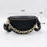 Sac de poitrine femme cuir synthétique avec chaîne dorée - Vignette | Sacs pour tous