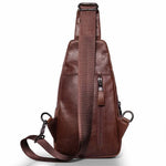 Sac de poitrine homme en cuir marron – pratique et élégant - Vignette | Sacs pour tous