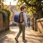 Sac Randoseru bleu et marron – Cartable japonais rigide - Vignette | Sacs pour tous