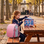 Sac Randoseru rose et bleu ciel – Cartable japonais rigide - Vignette | Sacs pour tous