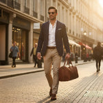 Sac de voyage en cuir véritable – Format compact élégant et pratique - Vignette | Sacs pour tous