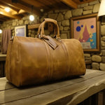Sac de voyage homme en cuir véritable – Style vintage & grande capacité - Vignette | Sacs pour tous