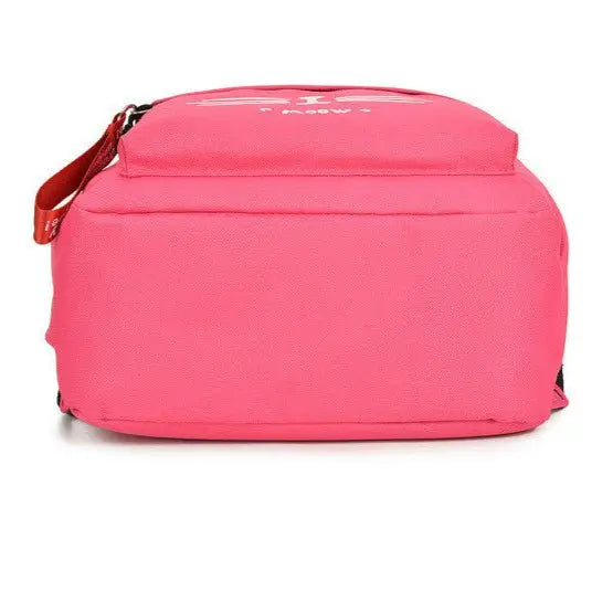 sac a dos fille oreilles de chat rose ue de dessous