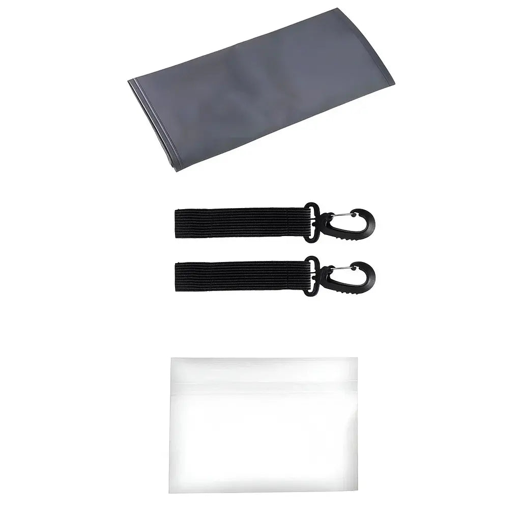 Accessoires du sac à dos à langer incluant tapis à langer, crochets poussette et pochette