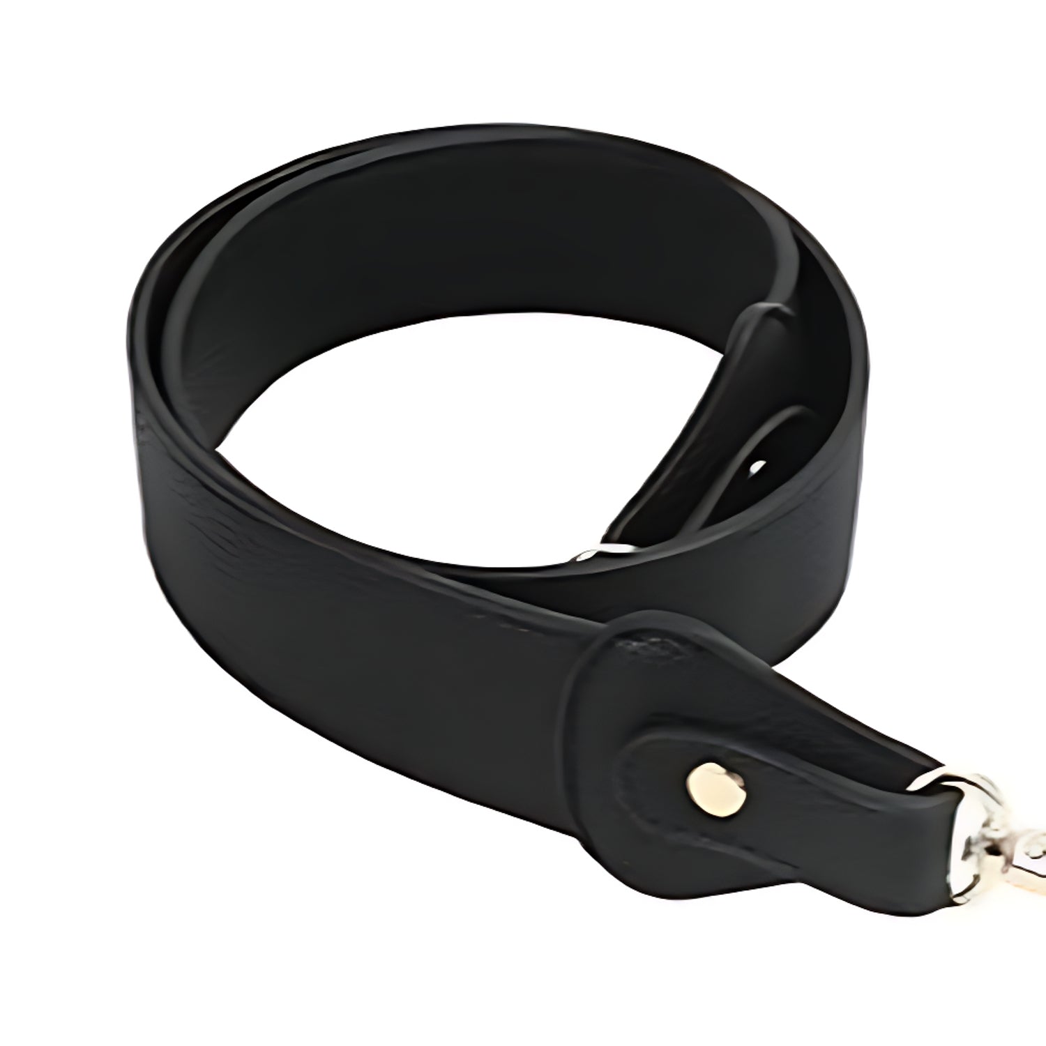 Bandoulière noire amovible du sac cabas en cuir végétalien