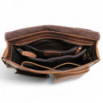 Cartable Homme en Cuir à Bandoulière – Style Rétro Authentique - Vignette | Sacs pour tous