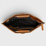Sac porte-documents cuir marron – Poignée métallique élégante - Vignette | Sacs pour tous