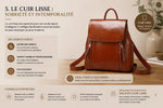 Sac à dos femme en cuir véritable – Élégance vintage & praticité moderne - Vignette | Sacs pour tous