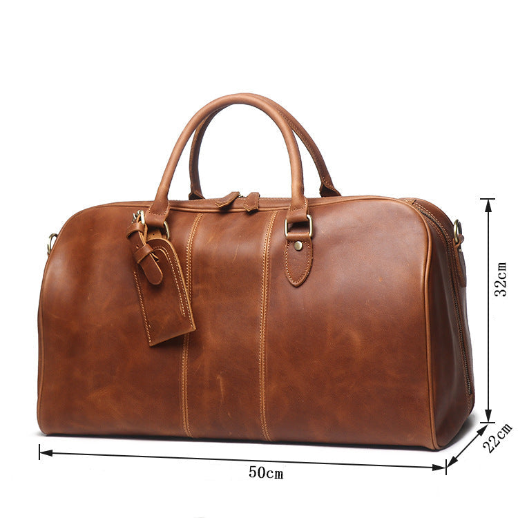 Dimensions du sac de voyage en cuir de vachette 50 × 22 × 32 cm