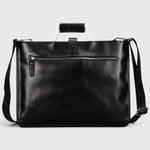 Sac porte-documents cuir noir – Poignée métallique élégante - Vignette | Sacs pour tous