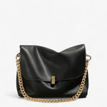 Grand sac à rabat souple en cuir véritable – Élégance intemporelle et look moderne - Vignette | Sacs pour tous