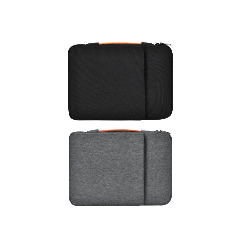 Housses ordinateur portable noire et grise vues de face avec poignée intégrée