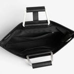 Sac porte-documents cuir noir – Poignée métallique élégante - Vignette | Sacs pour tous