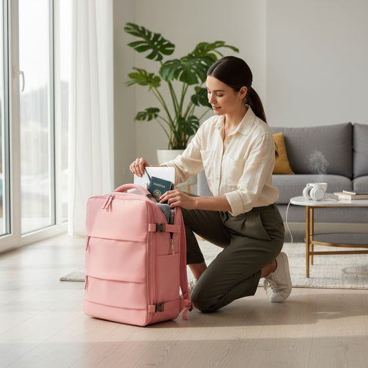 Sac à dos cabine avion – compact avec port USB et compartiment chaussures