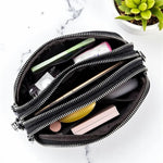 Petit sac bandoulière en cuir véritable – Violet & Bleu - Vignette | Sacs pour tous