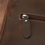Sac porte-documents cuir marron foncé – Poignée métallique élégante - Vignette | Sacs pour tous