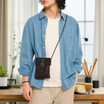 Pochette à Bandoulière Vintage en Cuir pour Hommes - Vignette | Sacs pour tous