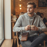 Pochette en cuir véritable à mousqueton  homme – Compacte & élégante - Vignette | Sacs pour tous