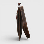 Sac porte-documents cuir marron foncé – Poignée métallique élégante - Vignette | Sacs pour tous