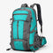 Sac à dos de randonnée 60L turquoise et gris vu de face