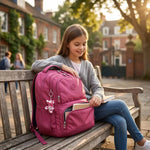 Sac à dos collège fille fuchsia grande capacité - Vignette | Sacs pour tous